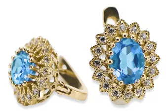 Ring Aquamarine 14K Yellow gold Vintage vec125y